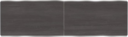 Solid Wood Tabletop, Dark Brown, 140 x 40 x (2-6), Live Edge, Replacement for Kitchen Coffee Table, Dining Table, Desktop Surface, Countertop Upgrade