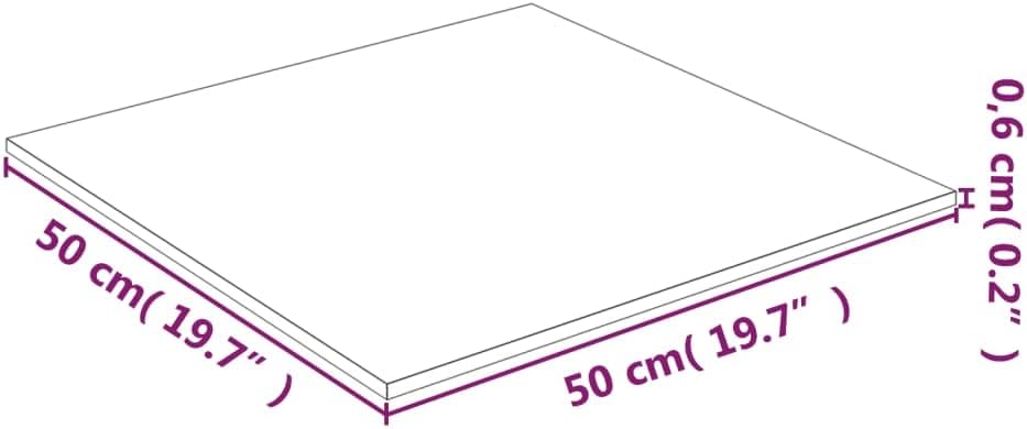 Tempered Glass Tabletop 50 x 50 cm - Clear Surface for Dining, Coffee & Garden Tables - High Durability, Safe & Sturdy Desk Top Protector
