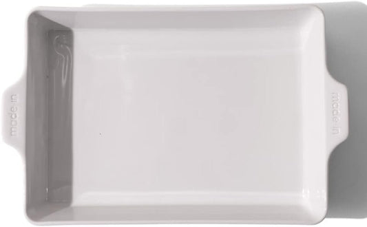 Made In Cookware - Rectangular Baking Dish - White - Hand Crafted Porcelain - Professional Bakeware - Made in France
