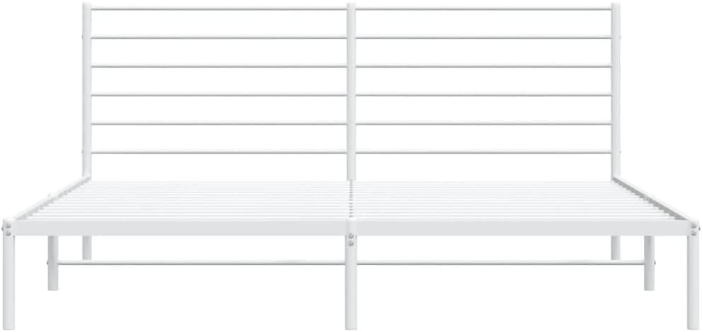 Lechnical Giroletto con Testiera Metallo Bianco 183x213 cm,Mobili,Letti e Accessori,Letti e telai per Letti