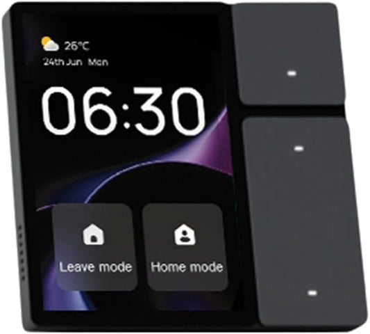 Snblzhef WiFi Tuya Smart Touch Screen 3.5 Inch WiFi Panel Scene Switch Central Controller forIntelligent Home Automation Grey