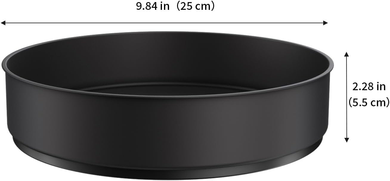 WUIVIUT Steel Lazy Susan Cabinet Organizer, Rotating Kitchen Countertop Spice Rack Organizer for Cupboard Fridge Pantry Bathroom Black