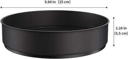 WUIVIUT Steel Lazy Susan Cabinet Organizer, Rotating Kitchen Countertop Spice Rack Organizer for Cupboard Fridge Pantry Bathroom Black