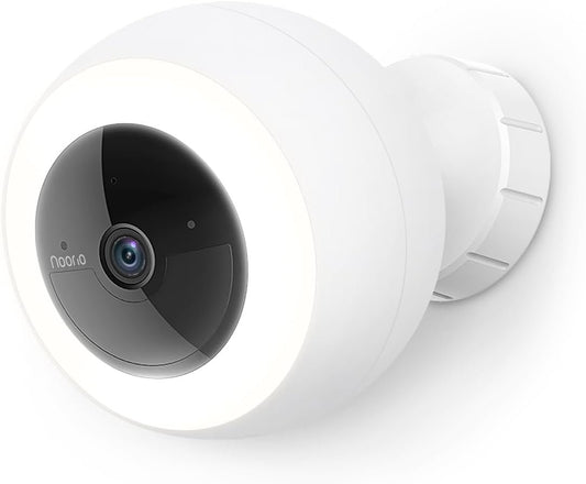 Noorio B310 Outdoor Wireless 2K Security Camera, Battery Powered Camera for Home Security, Color Night Vision with Ultra-Bright Spotlight 16GB Local Storage, Not Magnetic