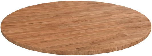 Round Replacement Dining Table Top, 70 cm Diameter x 1,5 cm, Solid Oak Wood, Light Brown, Perfect for Cafe, Ristorante, Bar, Coffee Table, Commercial Use