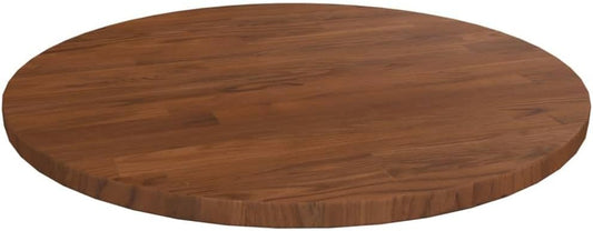 Round Oak Wood Dining Table Top Replacement, 40 cm Diameter x 1,5 cm Thick, Coffee Table for Restaurants, Bars, Commercial Use, Dark Brown Finish