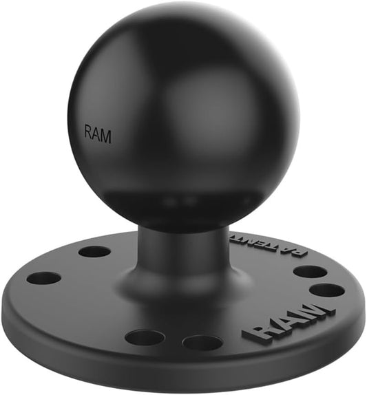 National Products RAM-202 1 Ram Marine Electronic 1.5-Inch Aluminum Ball Mount with Pinlok Base, Black Finish