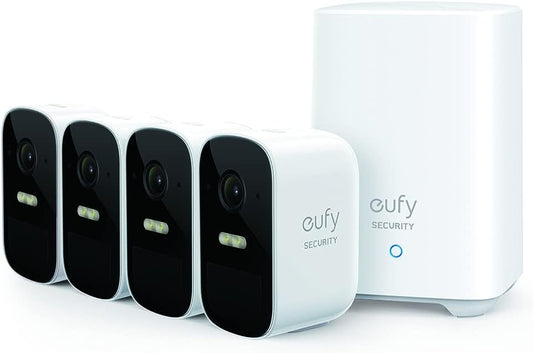 Eufy Security by Anker eufyCam 2C Pro Wireless Home Security System with 2K Resolution, 180-Day Battery Life, HomeKit Compatibility, IP67, Night Vision, 4-Cam Kit