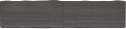 Solid Wood Tabletop Replacement, Dark Brown, 220 x 50 x (2-6) cm, Live Edge Design, Ideal for Kitchen Coffee Tavoli, Dining Tavoli, Oro Desktop Surfaces.