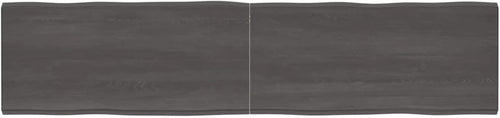 Solid Wood Tabletop Replacement, Dark Brown, 220 x 50 x (2-6) cm, Live Edge Design, Ideal for Kitchen Coffee Tavoli, Dining Tavoli, Oro Desktop Surfaces.
