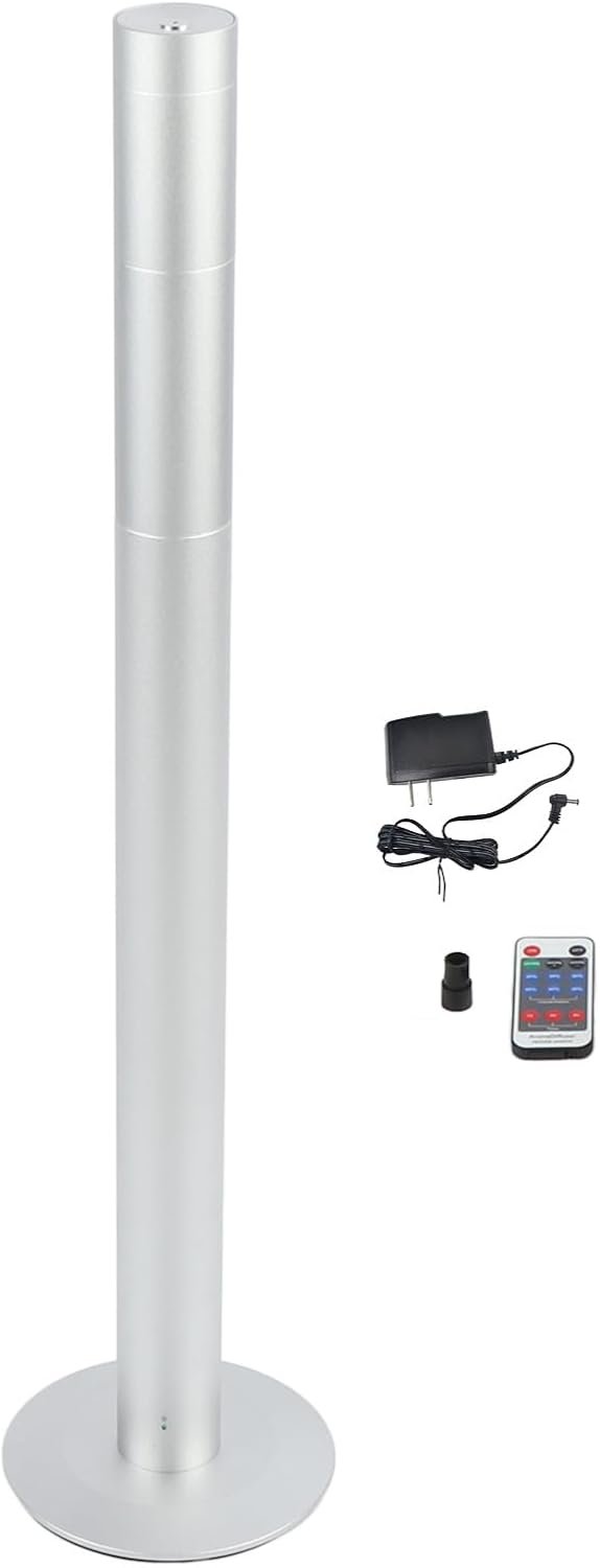 Remote Control Scent Air Machine, Tower Essential Oil Diffuser Aluminum Alloy 5W 100-240V for Spa (US Plug)