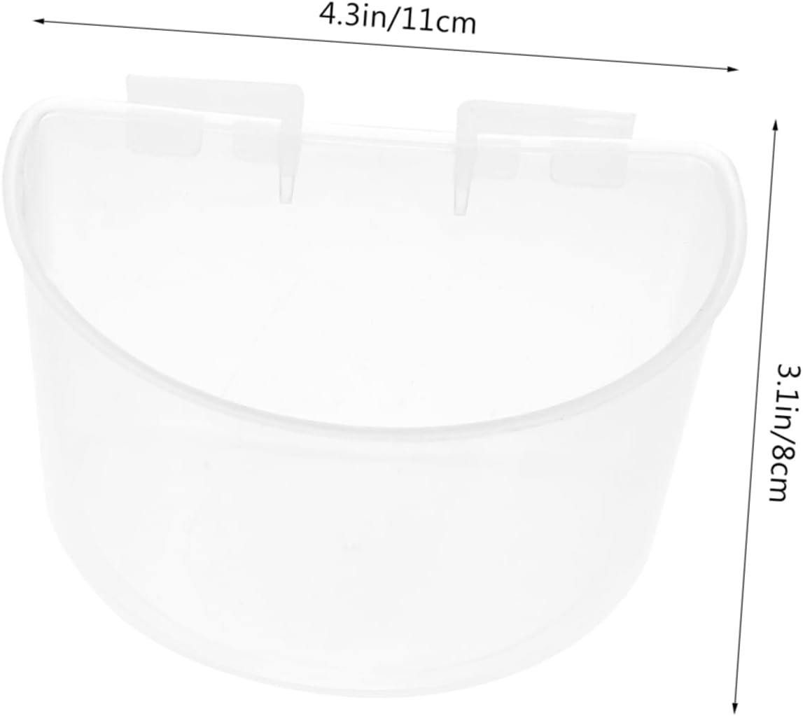 Generic Plastic Feeding Cups Bird Cage Bowl Chicken Rabbit Hutch Watering Supplies