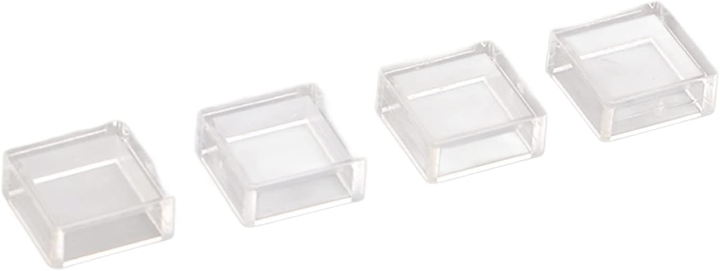 Vomeko 100 Pieces Square Transparent Cap, Touch Switch Cover, Touch Button Cap, Transparent Square Touch Switch Accessory in ABS