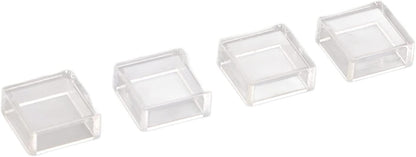 Vomeko 100 Pieces Square Transparent Cap, Touch Switch Cover, Touch Button Cap, Transparent Square Touch Switch Accessory in ABS