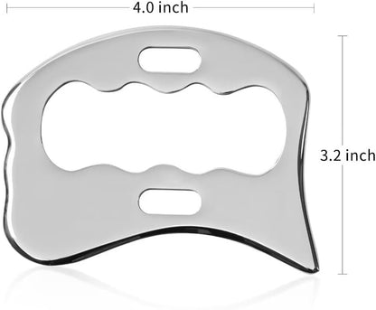 Rylpoint Guasha Massage Tool, Grade Stainless Steel Scraping Tool for Soft Tissue Upgrade Physical Therapy Stuff,Used for Back, Legs, Arms,Neck,Shoulder, Gua sha Tool