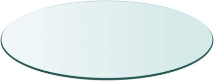 vidaXL Table Top Tempered Glass Round 800mm Replacement Tabletop Accessory