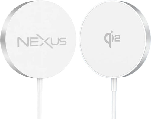 NEXUS MagSafe Charger Pad Compatible, NexusMag iPhone 16 Wireless Charger Pad, Qi2 Certified 15W Fast Wireless Charger, for Apple iPhone 16/16 Pro/16 Plus/Samsung Galaxy S25 Ultra (No AC Adapter)