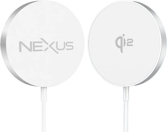 NEXUS MagSafe Charger Pad Compatible, NexusMag iPhone 16 Wireless Charger Pad, Qi2 Certified 15W Fast Wireless Charger, for Apple iPhone 16/16 Pro/16 Plus/Samsung Galaxy S25 Ultra (No AC Adapter)