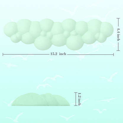 Attack Shark Light Green Cloud Soft Comfortable Keyboard Wrist Rest,Anti-Skid Ergonomic Wrist Support Keyboard,Desk Hand Rest TKL/Full Size Gaming Mechanical Keyboard,15.2x4.4x1.2 inch Palm Rest