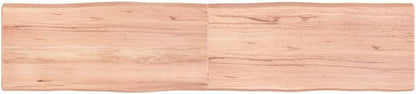 Light Brown Solid Wood Tabletop, 180 x 40 x (2-6) cm, Live Edge, Versatile Kitchen Dining Table, Replacement Desktop, Durable Countertop, Modern Design