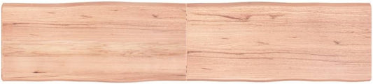 Light Brown Solid Wood Tabletop, 180 x 40 x (2-6) cm, Live Edge, Versatile Kitchen Dining Table, Replacement Desktop, Durable Countertop, Modern Design