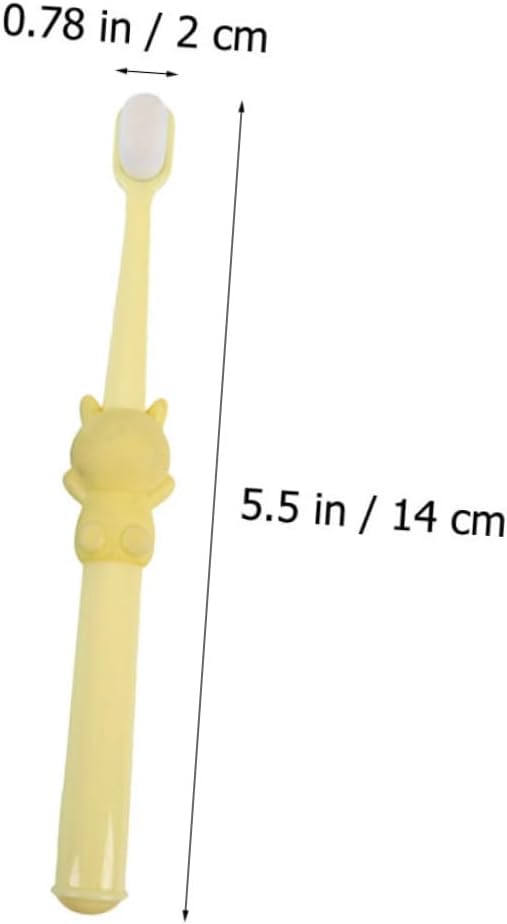 HAMPPLIES 2pcs Toothbrush Soft Bristle Teeth Cleaning Brush for Gentle Care Cartoon Design for Childrens Oral Hygiene