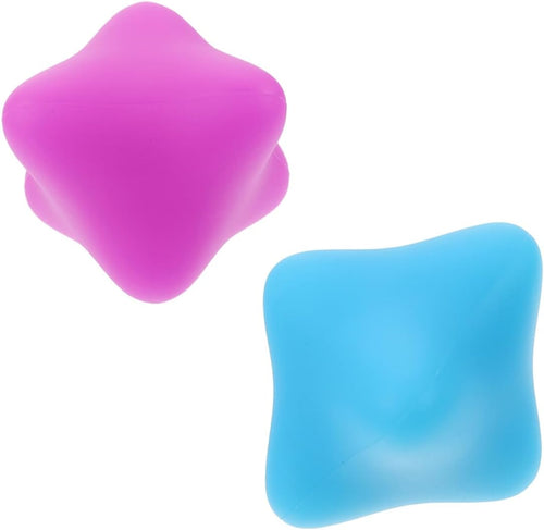 JOINPAYA 2 Pezzi Sfera Con Impugnatura Esagonale Dito Recupero Circolazione Mano Muscoli Terapia Massaggio Stretta Palla Palline Massaggianti Per Punti Di Agopuntura Blu Gel Di Silice