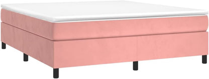 Lechnical Giroletto a Molle Rosa 200x200 cm in Velluto,Mobili,Letti e Accessori,Letti e telai per Letti