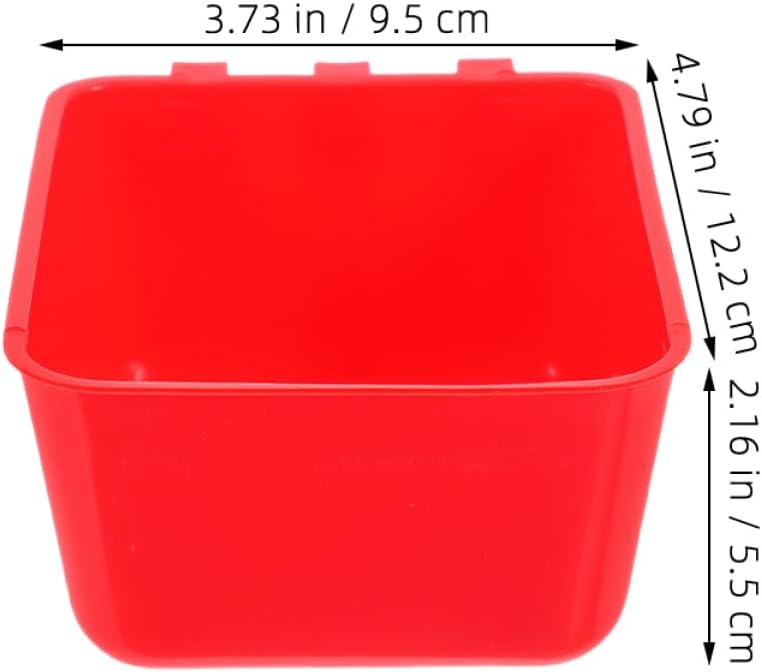 TOGEVAL 6pcs Hanging Bird Cage Food Bowl Pet Water Cup Feeding Watering Bowl for Rabbits Birds Chicken Coop Feeder Bowl for Small Animals Easy to Install and Remove