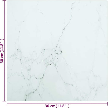 Marble Design Tempered Glass Tabletop 30 x 30 cm – Ideal for Dining, Coffee and Garden Tables – High Durability, Safe & Long Lasting Surface for Home Decor
