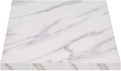 Bolero Marble Effect Square Table Top, 48 mm Height x 600 mm Width x 600 mm Depth