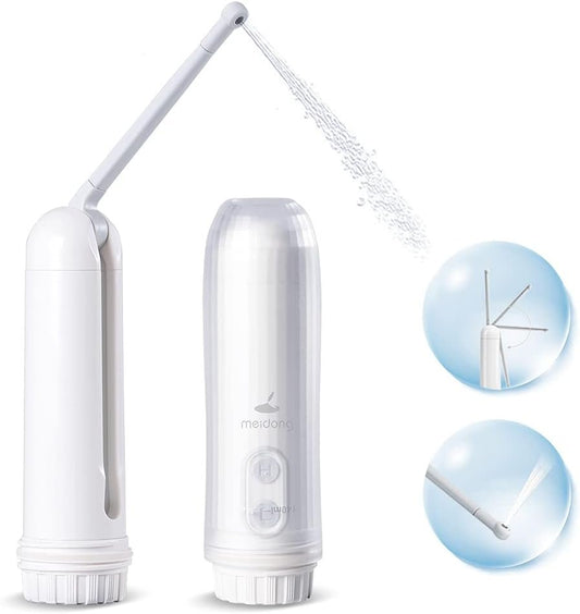 Meidong Portable Travel Electric Bidet Sprayer Handheld Personal Bidet Sprayer Bidet Bottle for Personal Hygiene Cleaning/Baby Care/Outdoor Traveling/Toilet/Disability/Postoperative