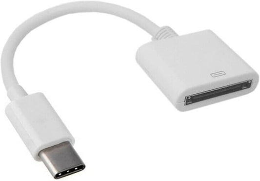 1 Pc White for Apple 30pin Female to USB 3.1 Type-C USB-C Sync Data Charging Adapter Cable USB Cables Accessories Computers and Accessories Cell Phone Adapters