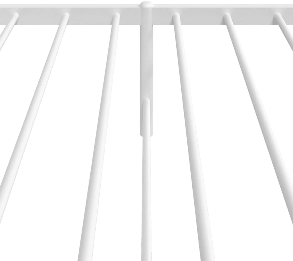DCRAF Home Furniture Metal Bed Frame with White Headboard Dimensions 100 x 200 cm