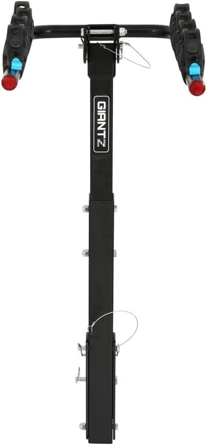 Giantz 4 Bike Carrier Rack, Tow Bar Bikes Boot Rear Racks Car Hitch Trunk Bicycle Carriers Automotive Sports Transporting Road Bicycles Caravan Organizers and Storage, Foldable Lock Black