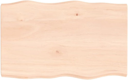 Homgoday 80x50 cm Solid Oak Tabletop, Unfinished, Live Edge Design, Replacement Coffee Table, Kitchen Dining Table, Desktop Countertop, Versatile Mobili Superficie