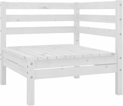 Homgoday Set Salotto da Giardino 11 pz in Legno Massello di Pino Bianco, Lettini Prendisole, Divano Letto Mobili, Lettini da Giardino, Lettino da Piscina Esterno Piscina
