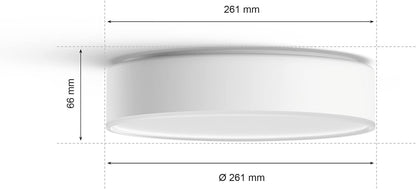 Philips Hue New Infuse White and Colour Ambiance Smart Ceiling Light [Small- White] with Bluetooth. Works with Alex, Google Assistant and Apple Homekit