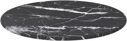 Black Marble Design Tempered Glass Tabletop Ø30 x 0,8 cm – Ideal for Dining, Coffee and Garden Tables – Safe, durevole, Stylish Desk Surface