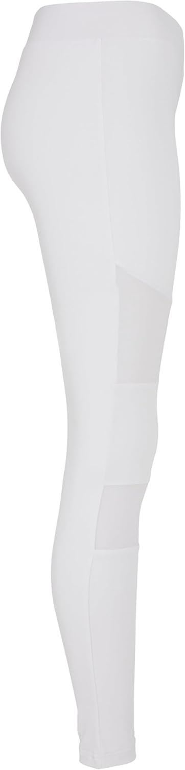 Urban Classics Women's High Waist Stretch Mesh Leggings with Regular Fit and Tapered Leg