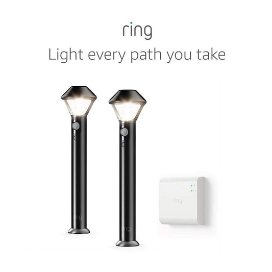 Ring Smart Lighting – Pathlight, Battery-Powered, Outdoor Motion-Sensor Security Light, Black (Starter Kit: 2-pack)