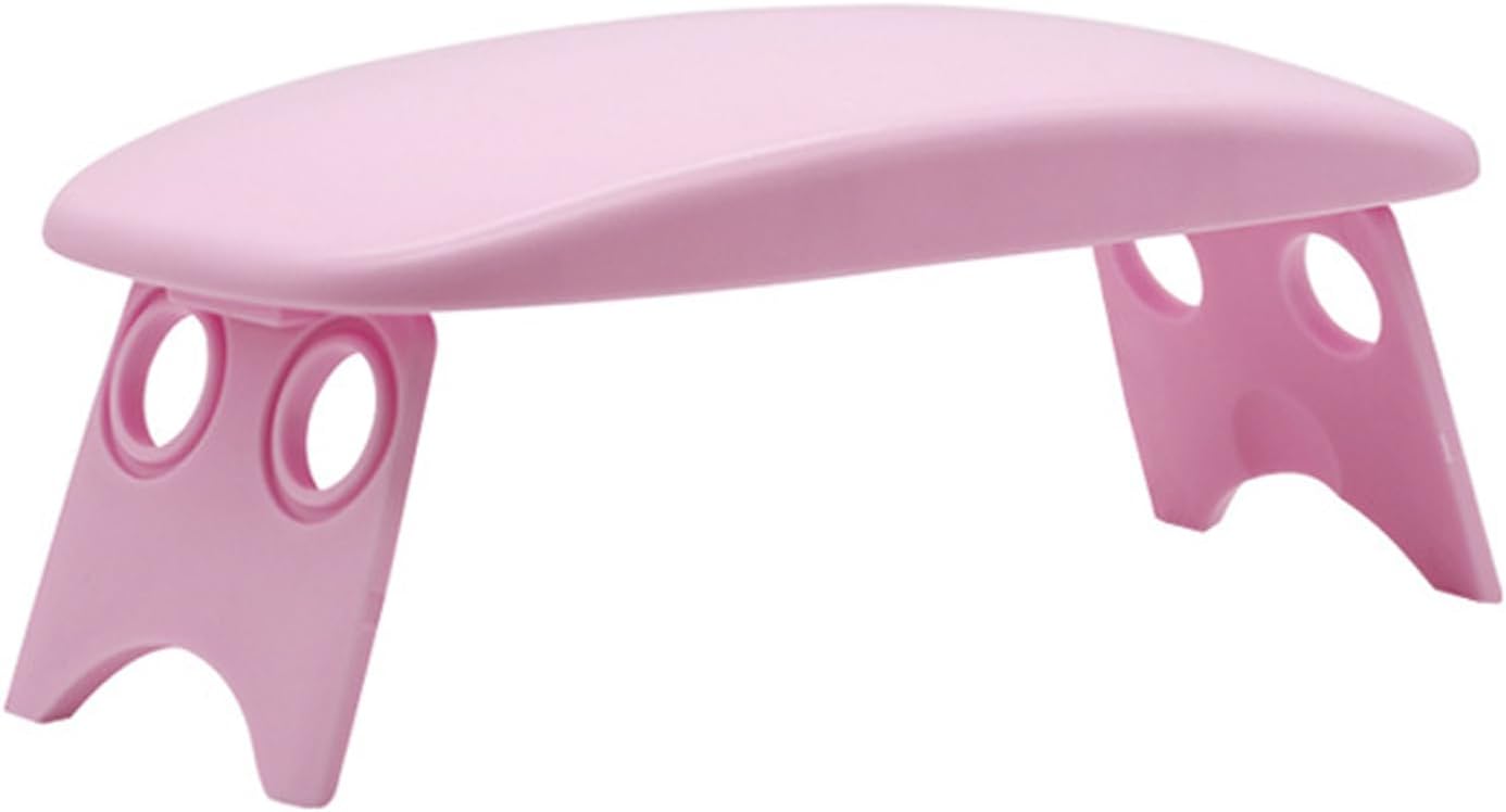Nail Arm Rest Foldable Nail Hand Support Cushion for Acrylic Nails Essential Nail Care Tool for Home and Salon Use Ergonomic Arm Rest for Nail Art Design and Pedicure Services (Pink)