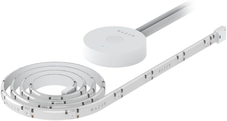 Razer Aether Smart Light Strip - RGB LED Strip for Smart Homes (Flexible Design, Powered Chroma RGB, Matter Compatible, Works with Razer Gamer Room App) White