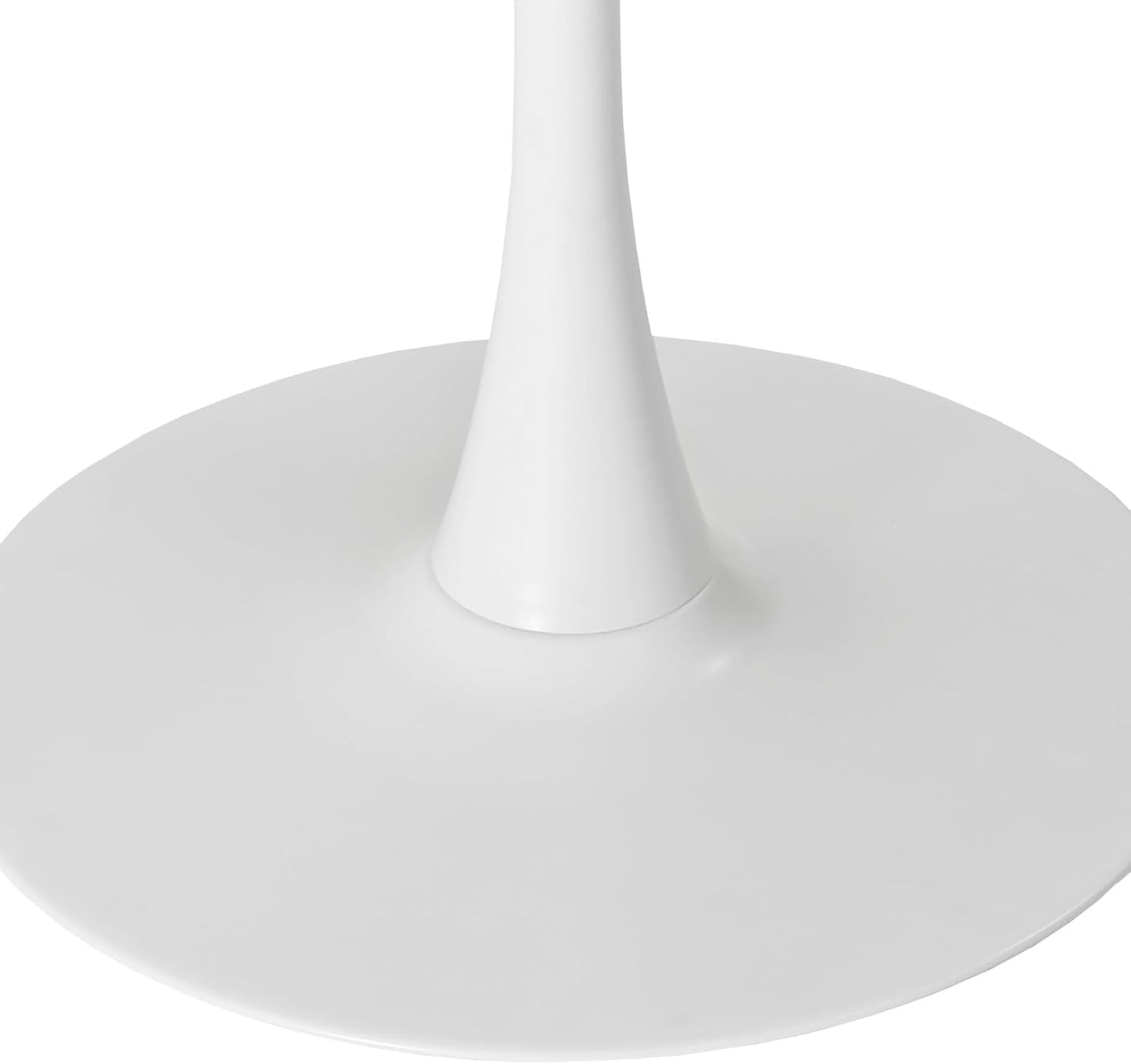 47.24" Modern Round Dining Table, Four Patchwork Tabletops with Solid Wood Grain Table Top, Metal Base Dining Table, End Table Leisure Coffee Table (White)