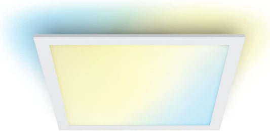 WiZ Tunable White Panel Ceiling Smart Light [Square 12W - White] App Control, for Indoor Home Lighting, Livingroom, Bedroom, Diningroom.