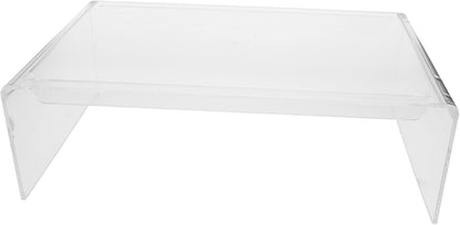 jojofuny Clear Acrylic Monitor Stand Riser for Home Office Ergonomic Laptop Riser with Sturdy Design for Computer Displays Enhances Posture and Workspace Organization
