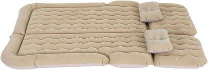 Weisshorn SUV Car Air Mattress, 175 x 130cm Inflatable Bed Folding Foldable Mattresses Back Seat, Portable Outdoor Camping Travel Chair with Carry Bag and 2 Pillows Beige