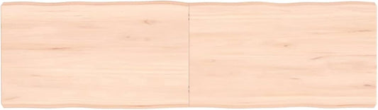 140 x 40 cm Solid Wood Table Top, Raw Edge Design, Versatile Kitchen Dining Table, Desk Surface, Ricambio Tavolo per Home & Office Use
