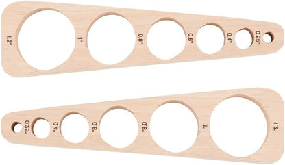 PH PandaHall Auxiliary Tool for Attaching, Wood Safety Eyes Insertion Tool 2pcs 6 Sizes Amigurumi Craft Eyes Tool Eyeball Gauge Board for Safety Eyes and Washers Crochet Animal