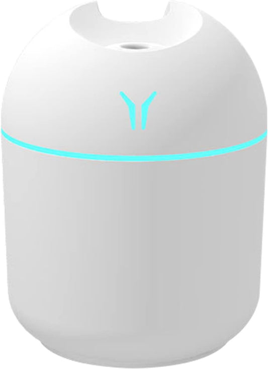 Humidifiers for Bedroom Baby,250ml Easy To Fill & Clean,Quiet Ultrasonic Mini Humidifier with 2 Mist Modes and Color Nightlight,Auto Shut-Off Travel Humidifier for Indoor Plants Nursery Home